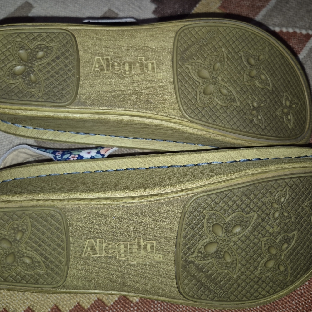 🔥Alegria PG Lite 39 8.5 Springer Floral Print Leather Sandal Rocker Platform - Picture 11 of 11